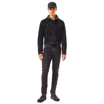 Black Cotton Jeans & Pant