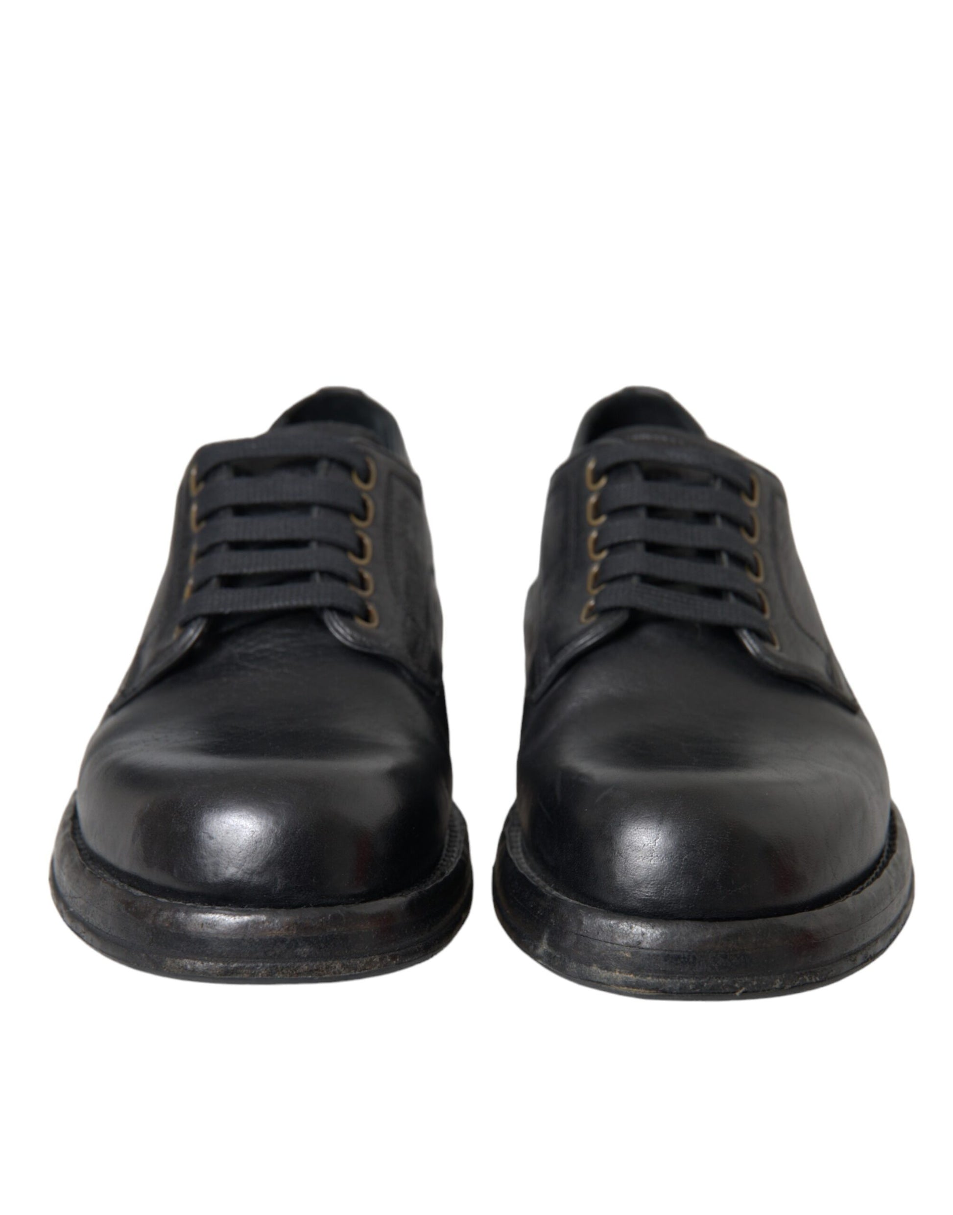 Black Horse Leather Derby Men Dress Shoes