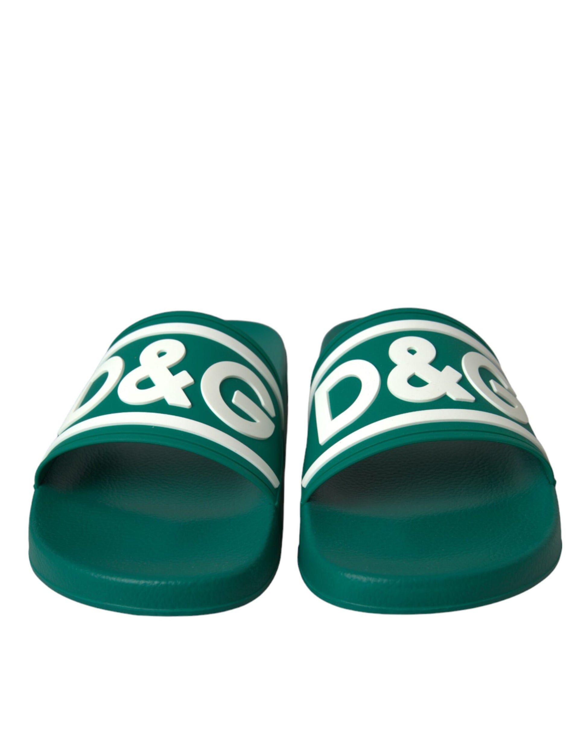 Green White Sandals Rubber Beachwear Shoes