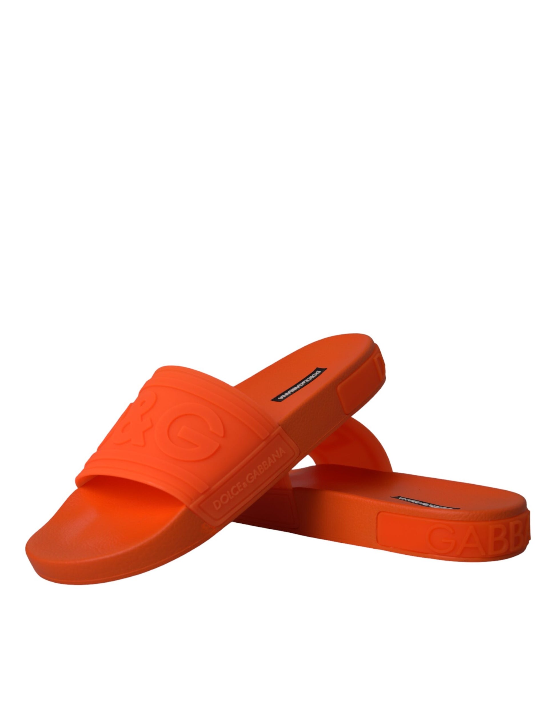 Orange Rubber Slides Sandals Beachwear Shoes