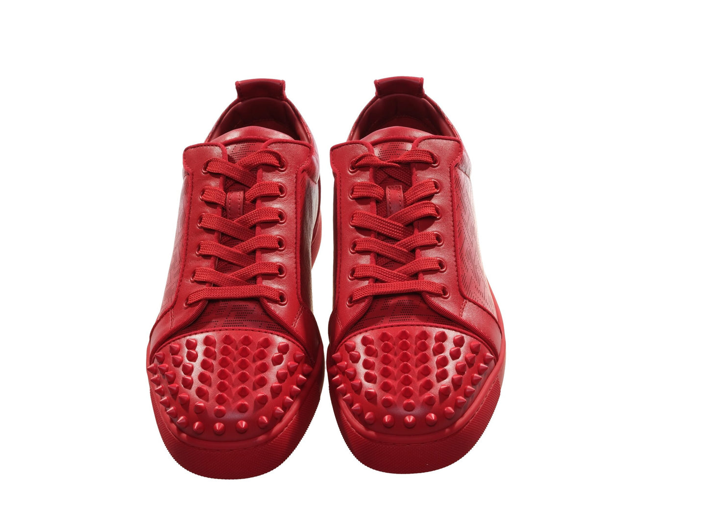 Louis Junior Spikes Orlato  Red Leather Sneakers