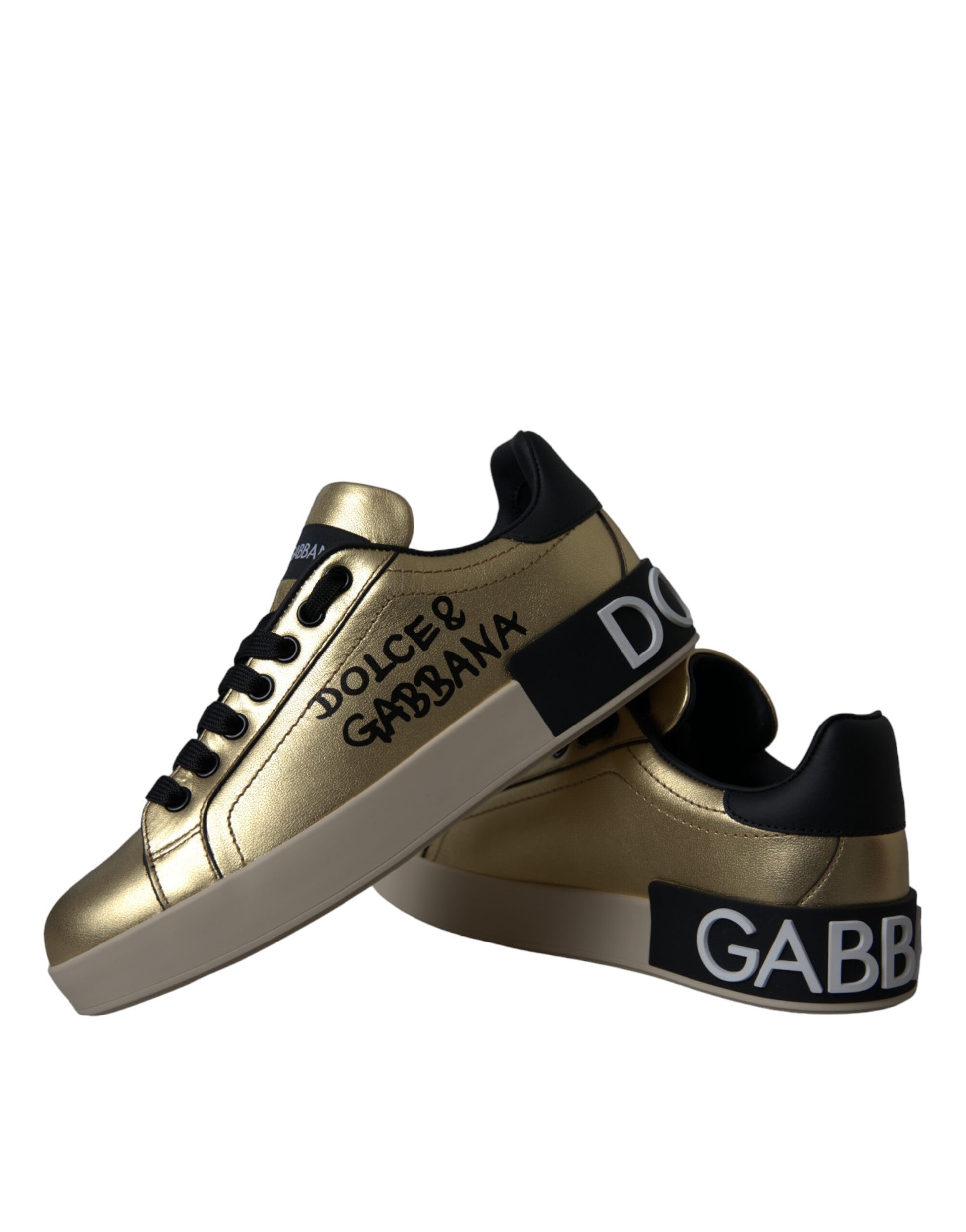 Gold Portofino Calf Leather Sneakers Women Shoes