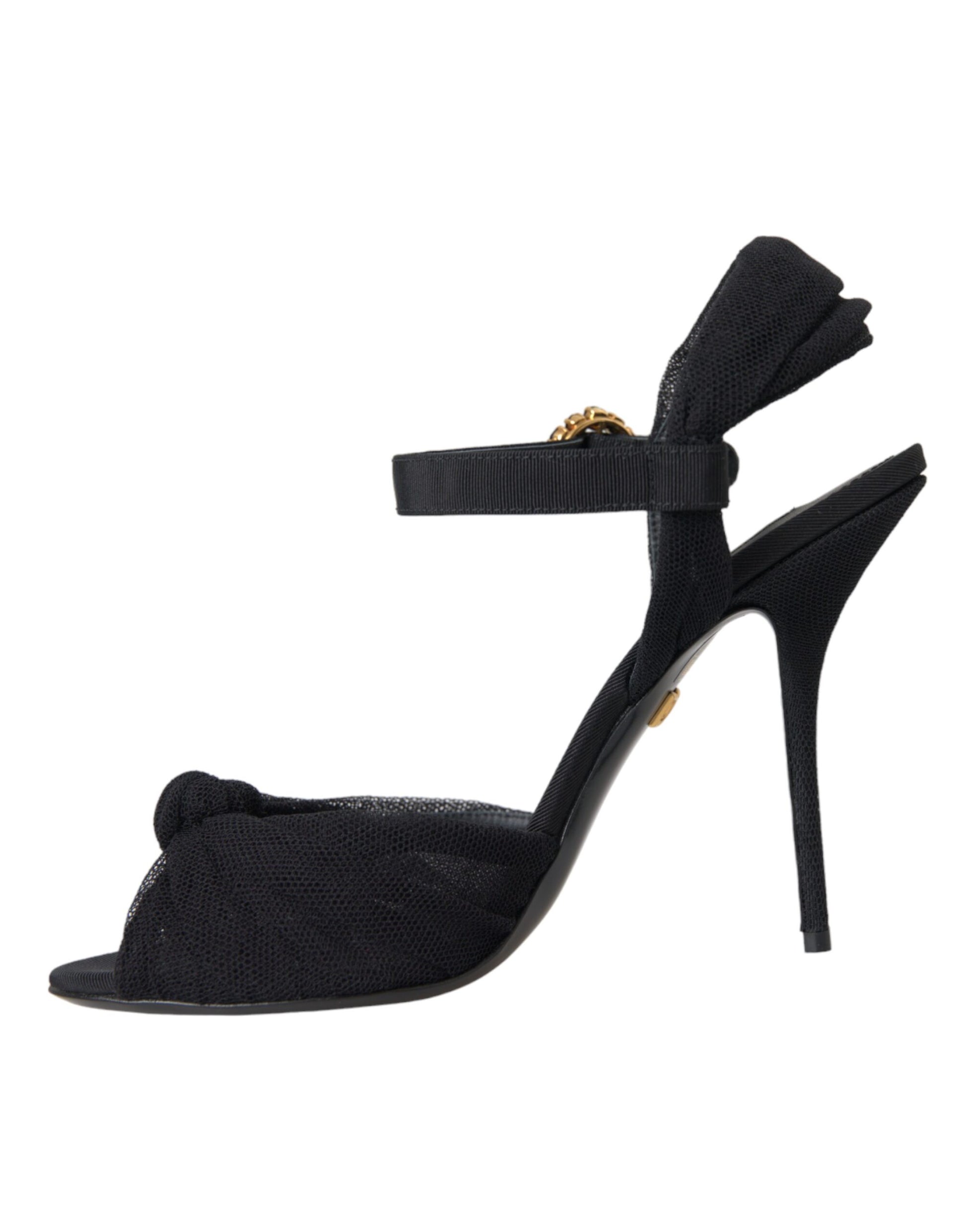 Black Suede Crystals Keira Sandals Shoes