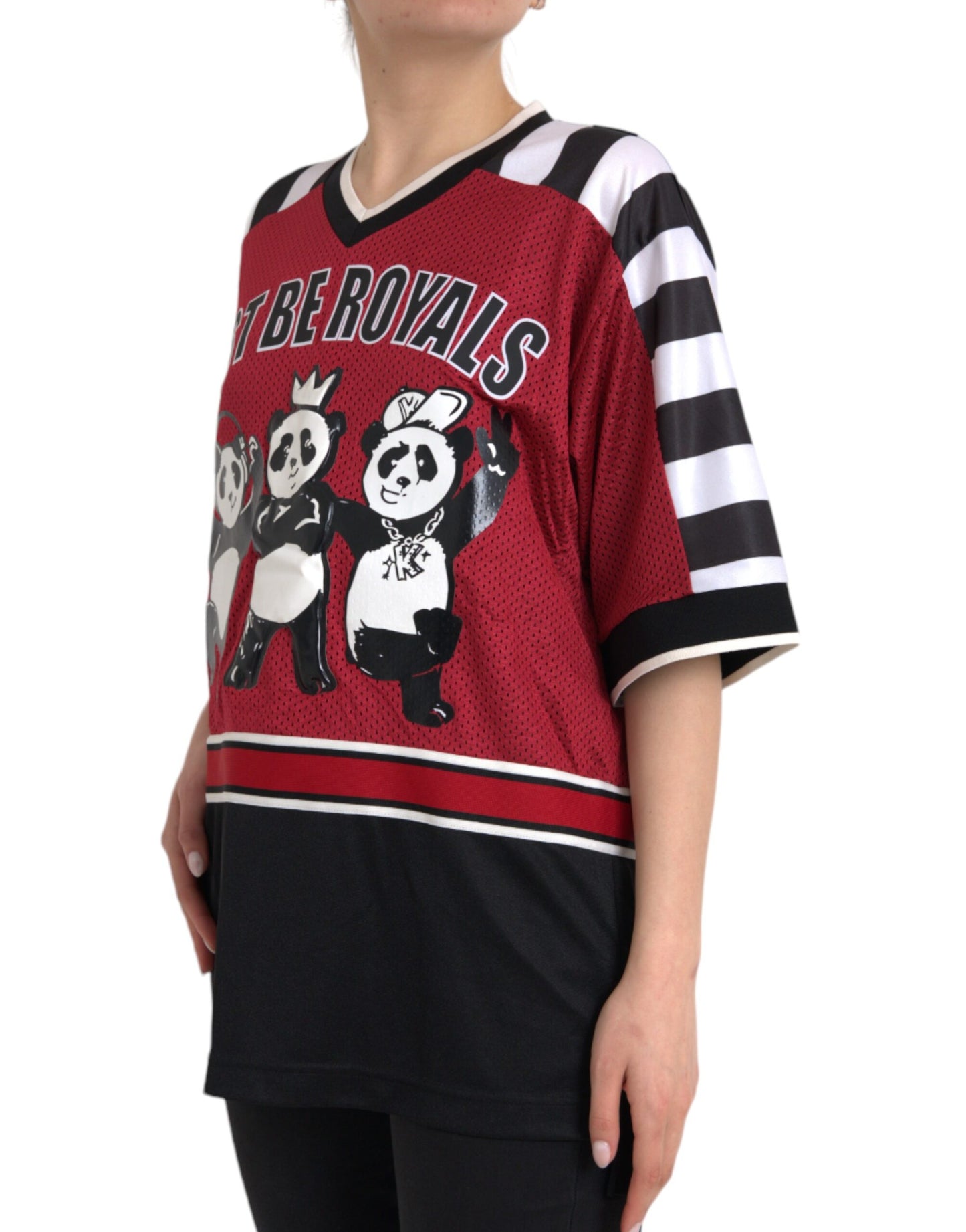 Multicolor Royals Panda Oversized T-shirt