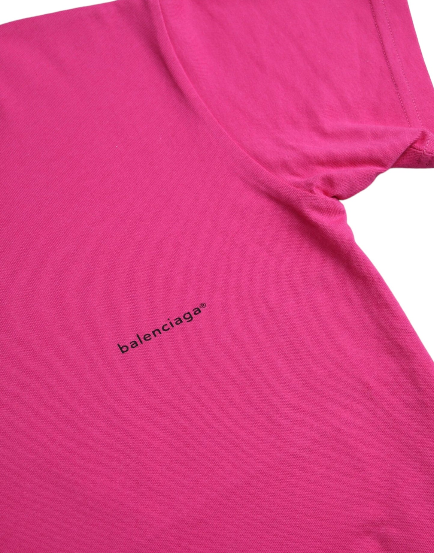 Pink Cotton Crew Neck Short Sleeves Tee Top T-shirt