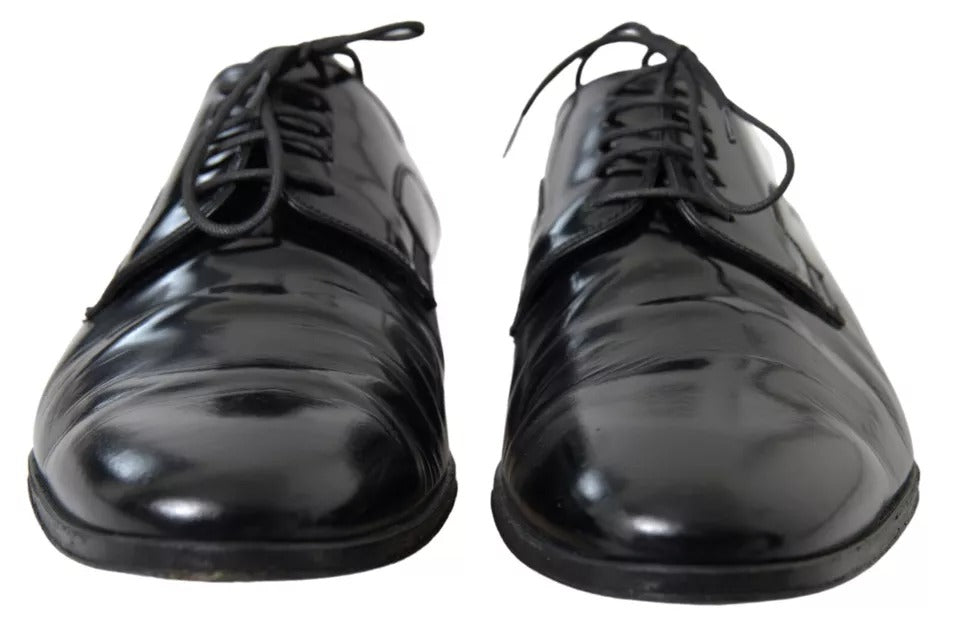 Black Polished Leather Formal Dress Shoes