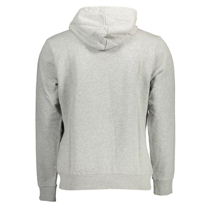 Elevated Gray Cotton Hooded Sweatshirt