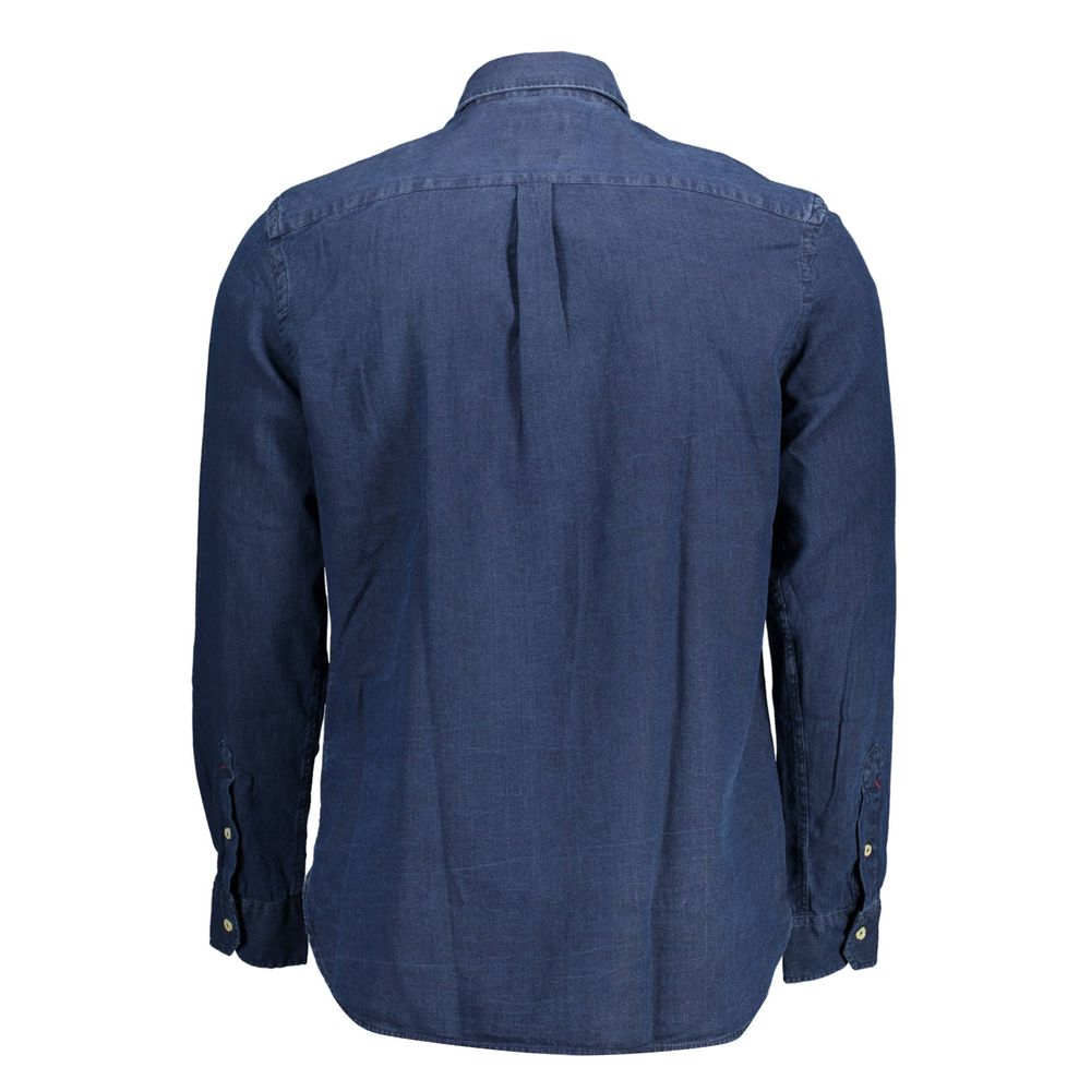 Classic Blue Long Sleeve Cotton Shirt