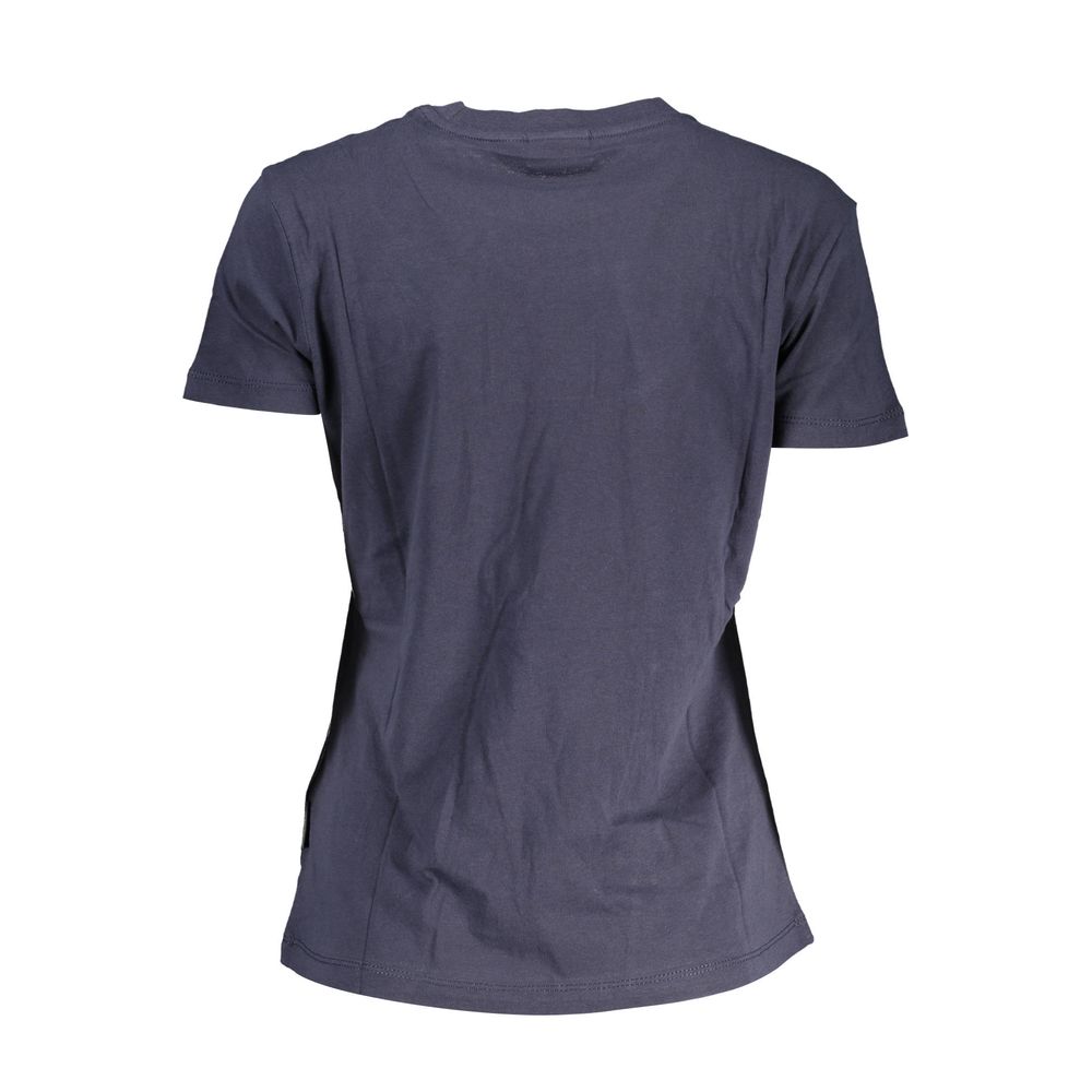 "Blue Cotton Women T-Shirt"