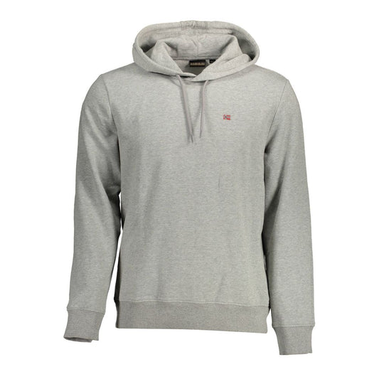 Chic Gray Organic Cotton Blend Hoodie