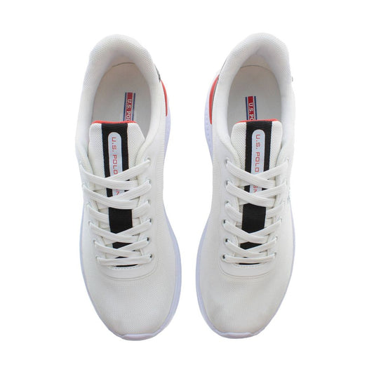 White Polyester Men Sneaker