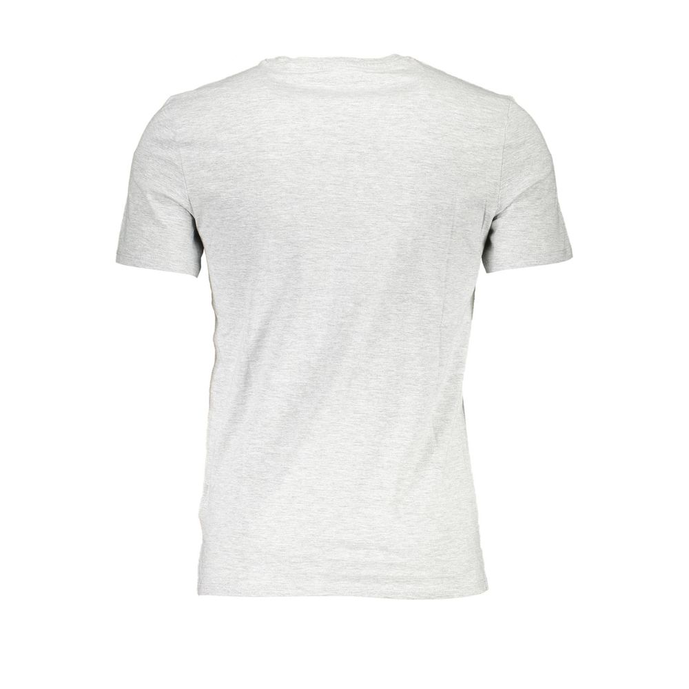 Chic Gray Slim Fit Logo Tee