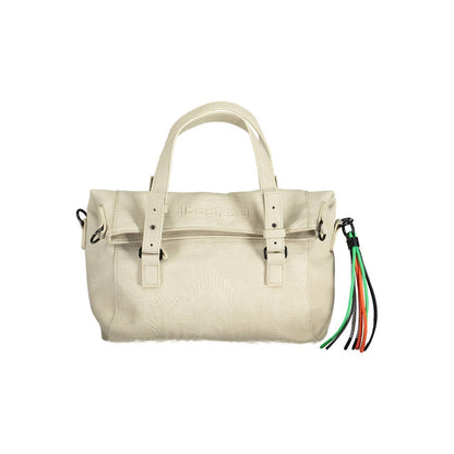 White Polyethylene Women Handbag