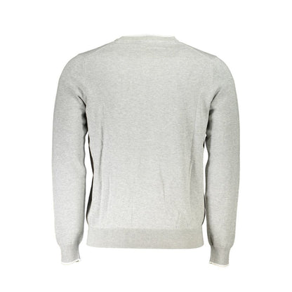 Gray Cotton Men Sweater