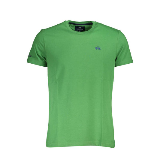 Emerald Elegance Cotton Tee with Exquisite Detailing