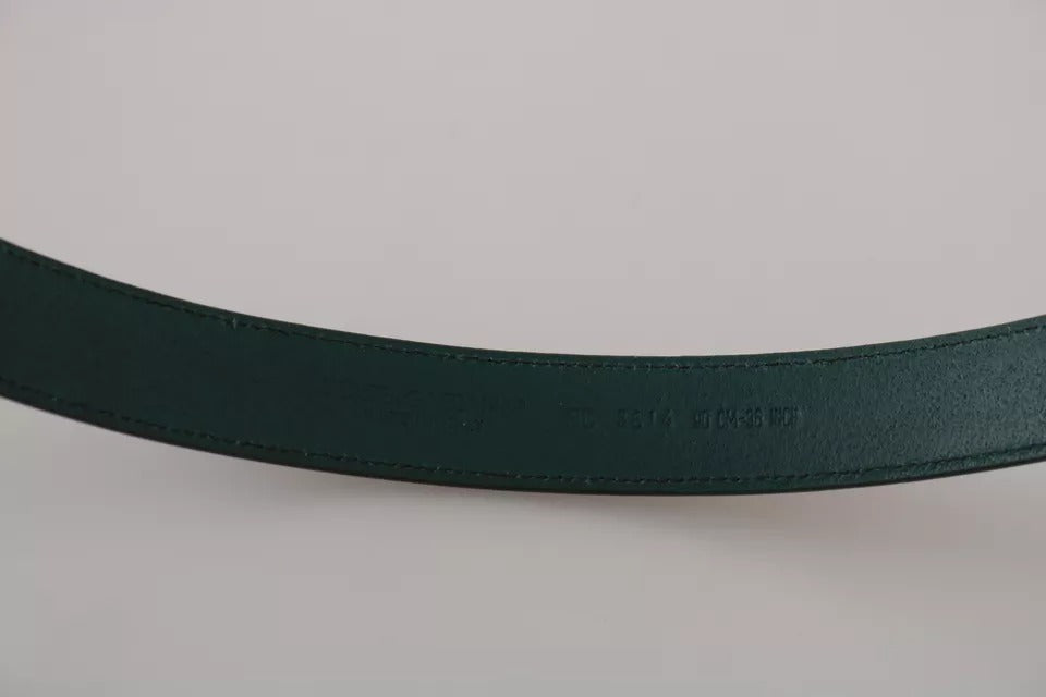 Green Gold Buckle Waist Leather Belt