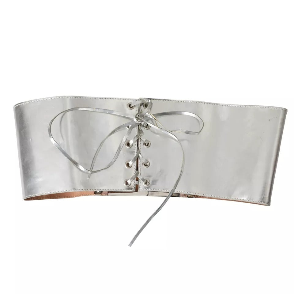 Silver Tone Brass Embellished Waist Belt