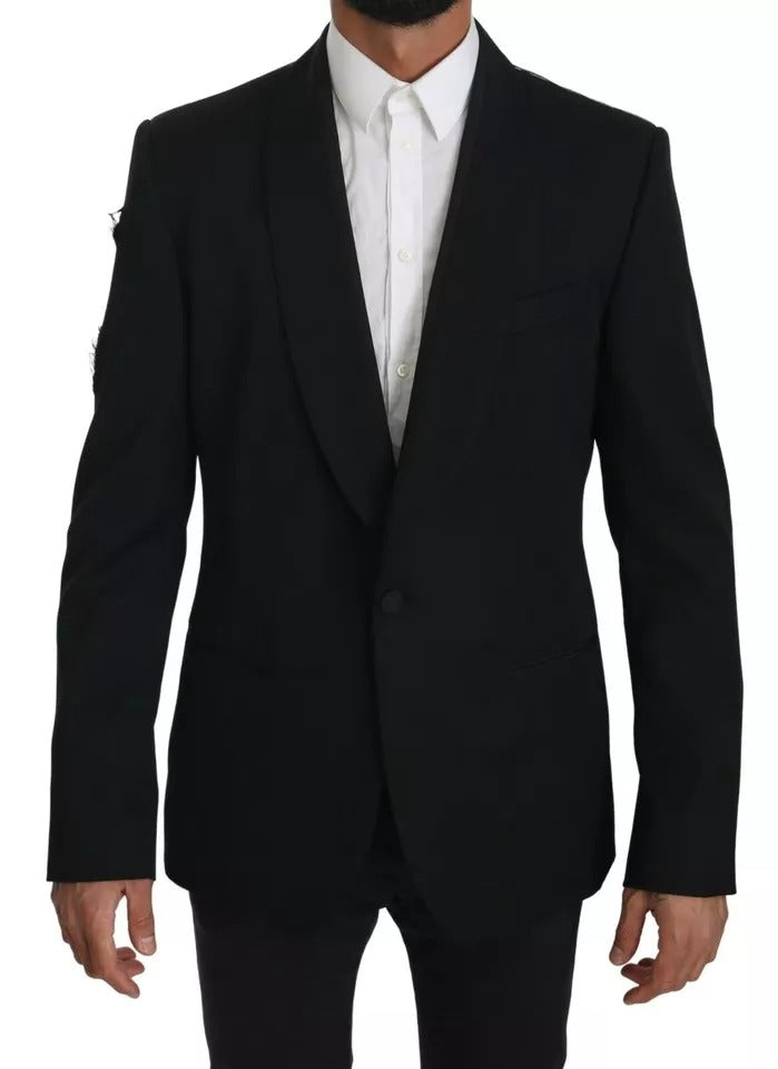 Black Single Breasted Formal Coat Blazer