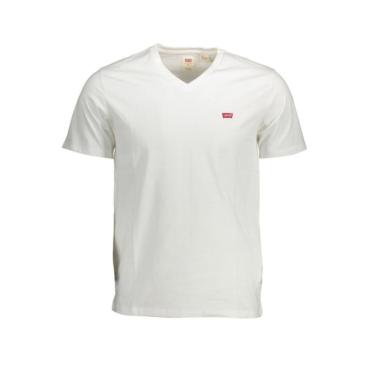 Classic V-Neck White Cotton Tee