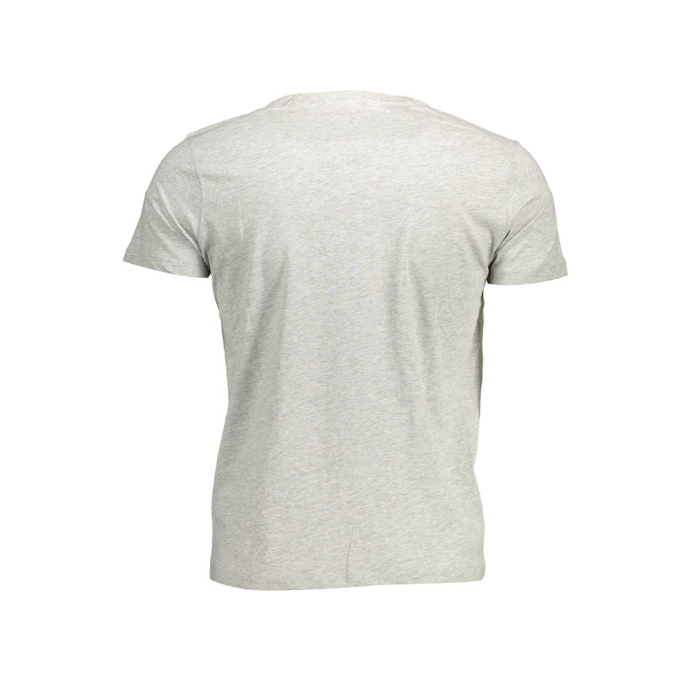 Essential Gray Embroidered Logo Tee