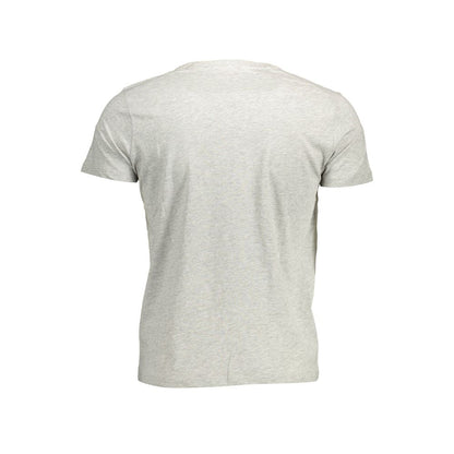 Essential Gray Embroidered Logo Tee