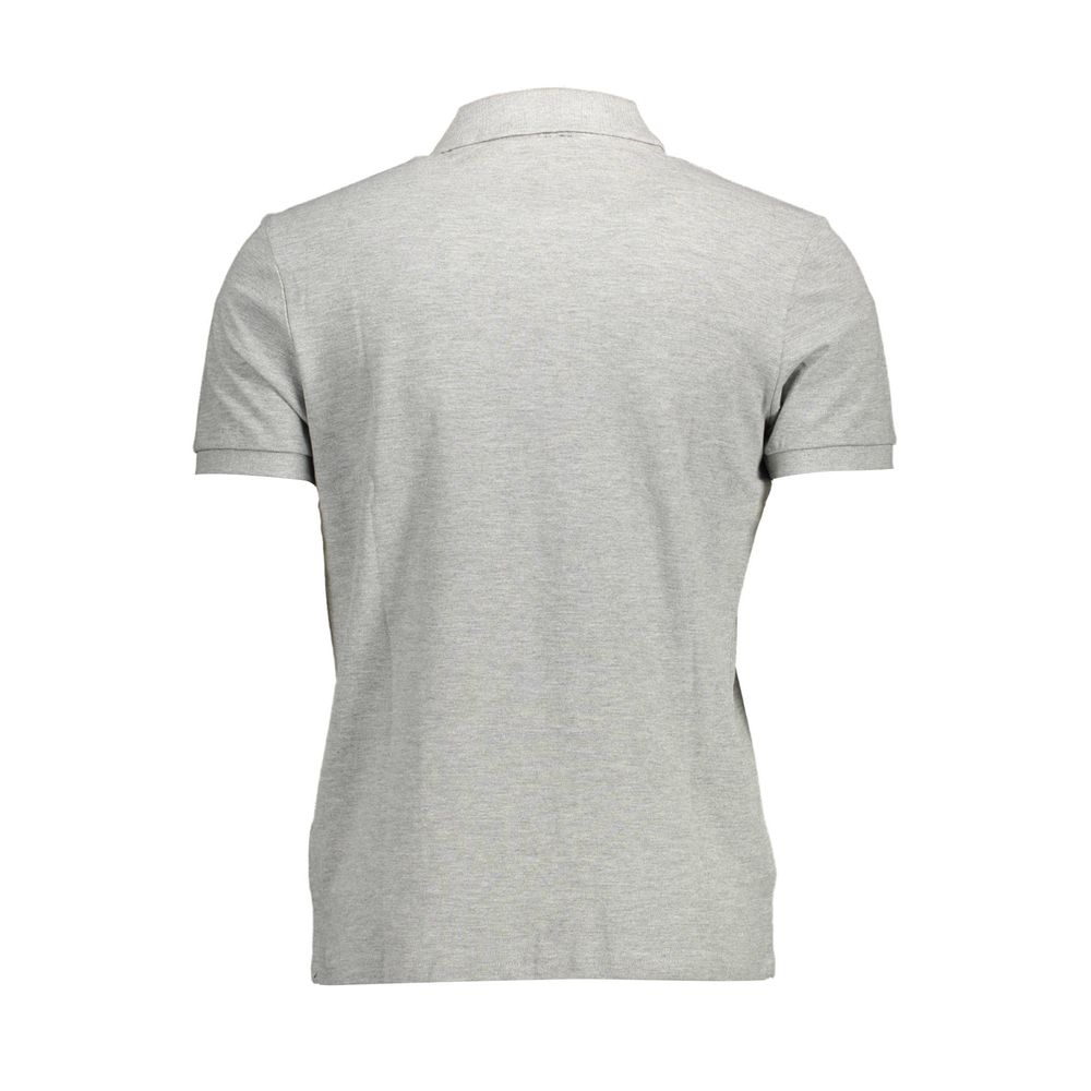 Elegant Gray Short-Sleeved Polo Shirt