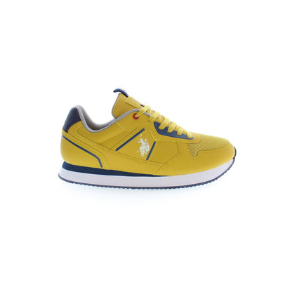 Yellow Polyester Men Sneaker