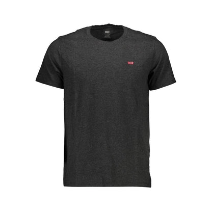 Gray Cotton Men T-Shirt