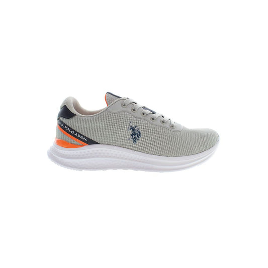 Sleek Gray Sneakers with Iconic Logo