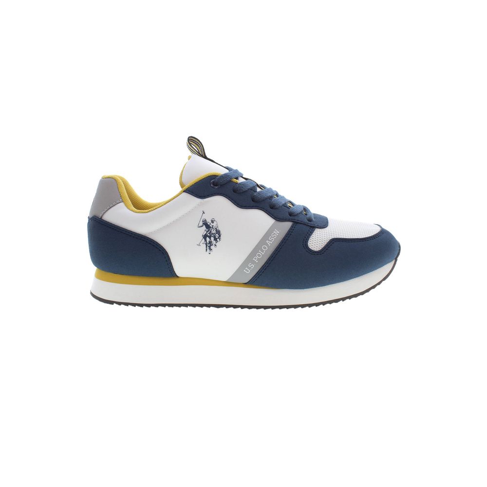 Blue Polyester Men Sneaker