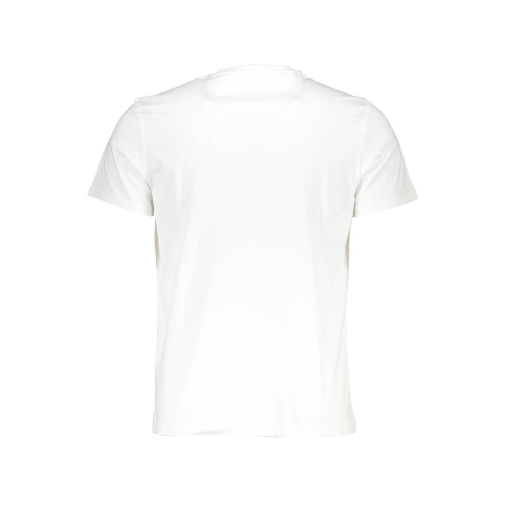 Elegant White Cotton Tee with Iconic Print