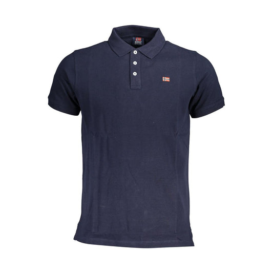 Blue Cotton Polo Shirt