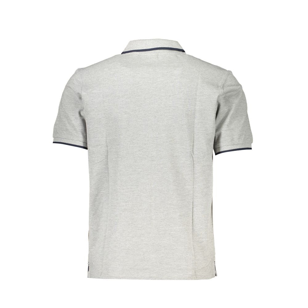 Gray Cotton Polo Shirt