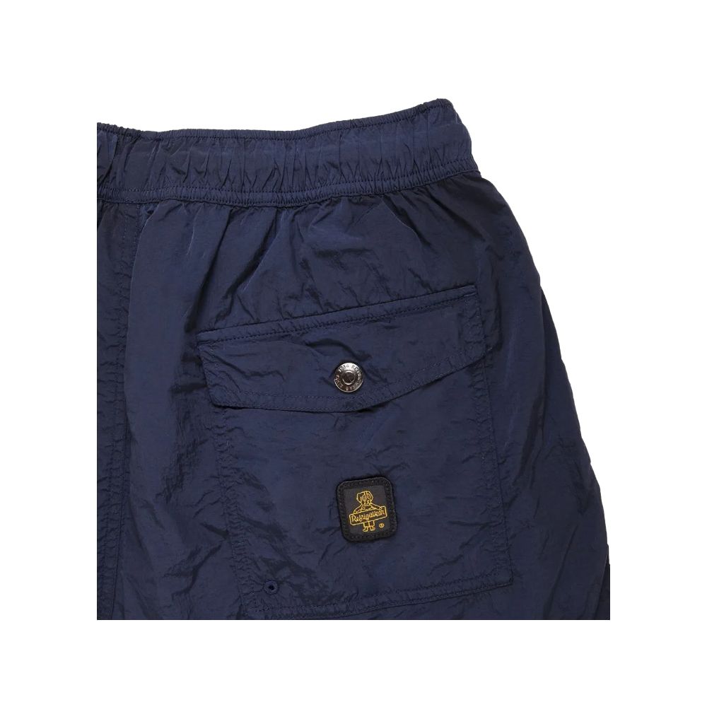 Blue Nylon Men's Swim Trunk