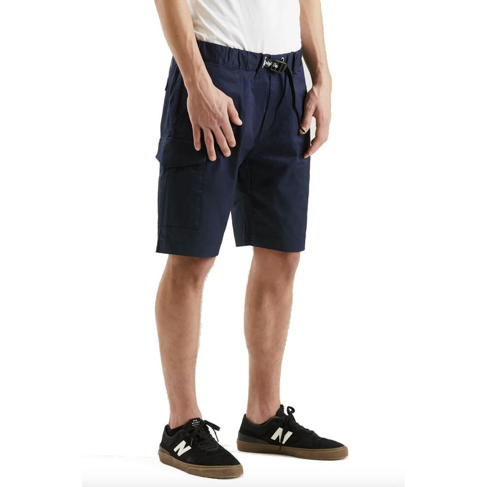 Elegant Blue Cotton Blend Shorts