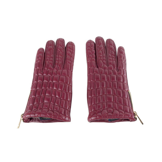 Elegant Burgundy Lambskin Gloves