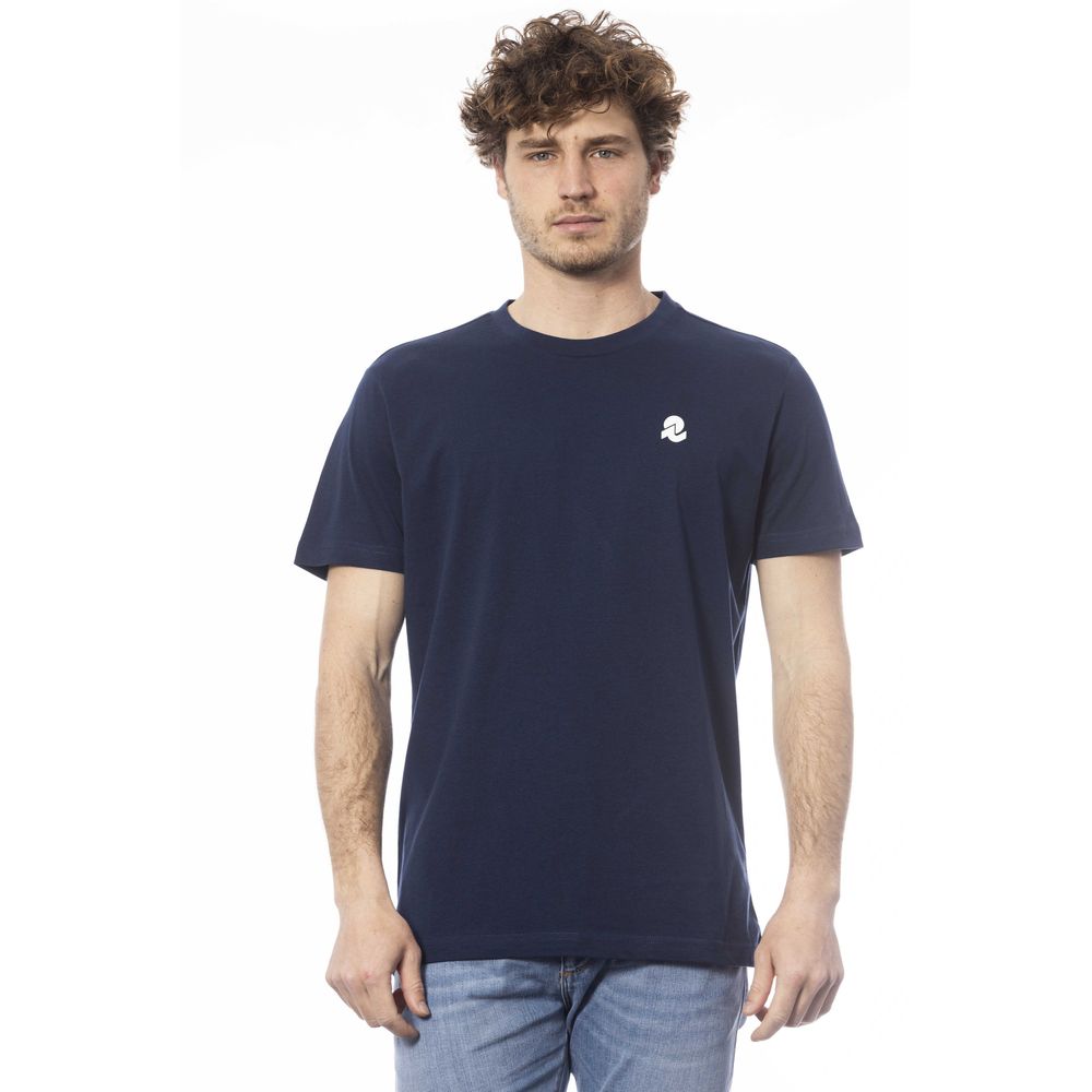 Blue Cotton Men T-Shirt