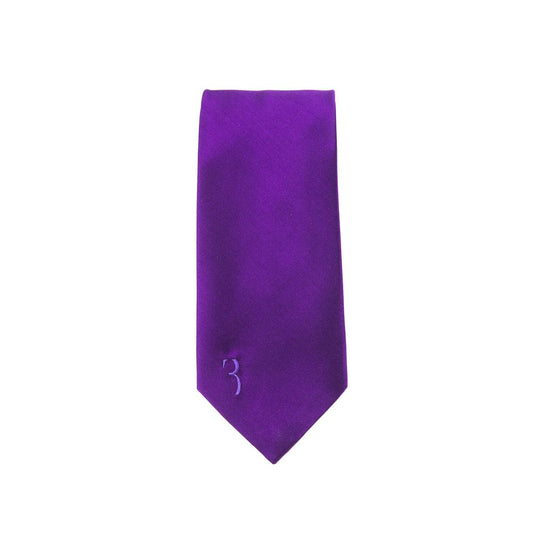 Elegant Purple Embroidered Sisal Tie