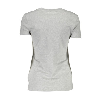 Chic Gray Logo Print Organic Tee