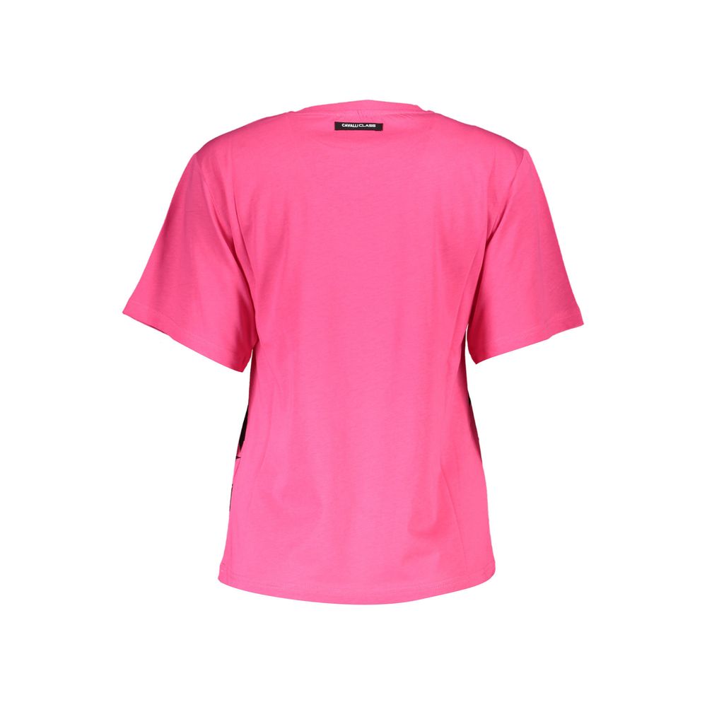 Pink Cotton Women T-Shirt