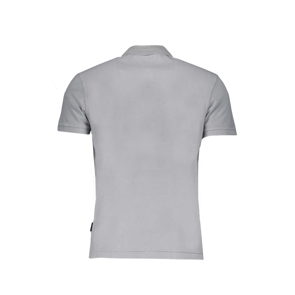 Gray Cotton Polo Shirt