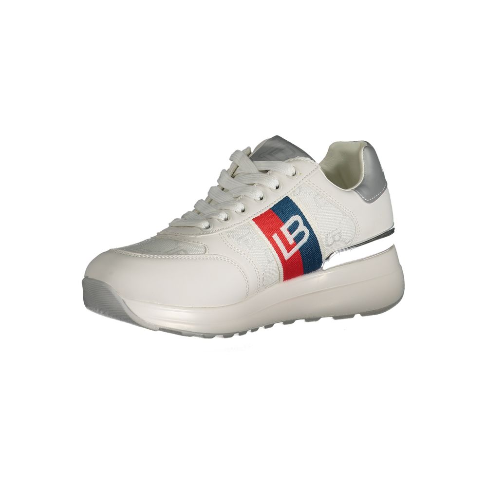 White Polyester Sneaker