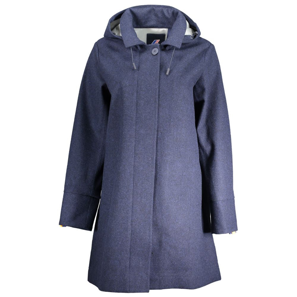 Blue Polyester Jackets & Coat