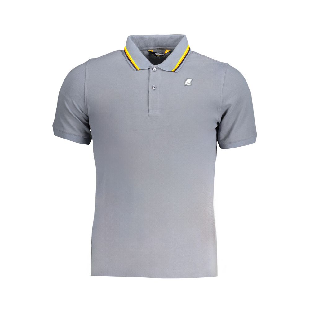 Gray Cotton Polo Shirt