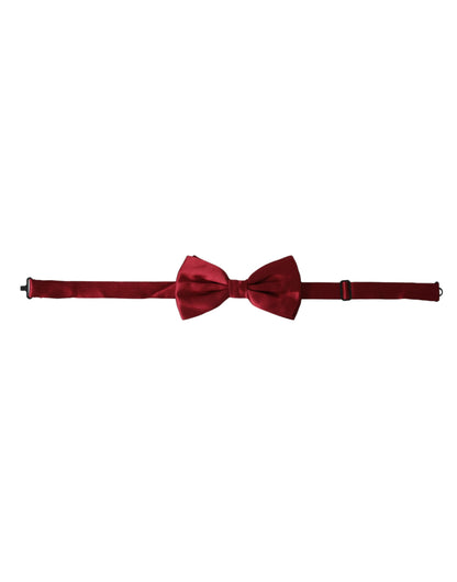 Red Satin Silk Adjustable Neck Men Bow Tie