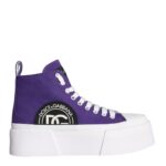 Purple Canvas Logo Sneakers Boots Shoes