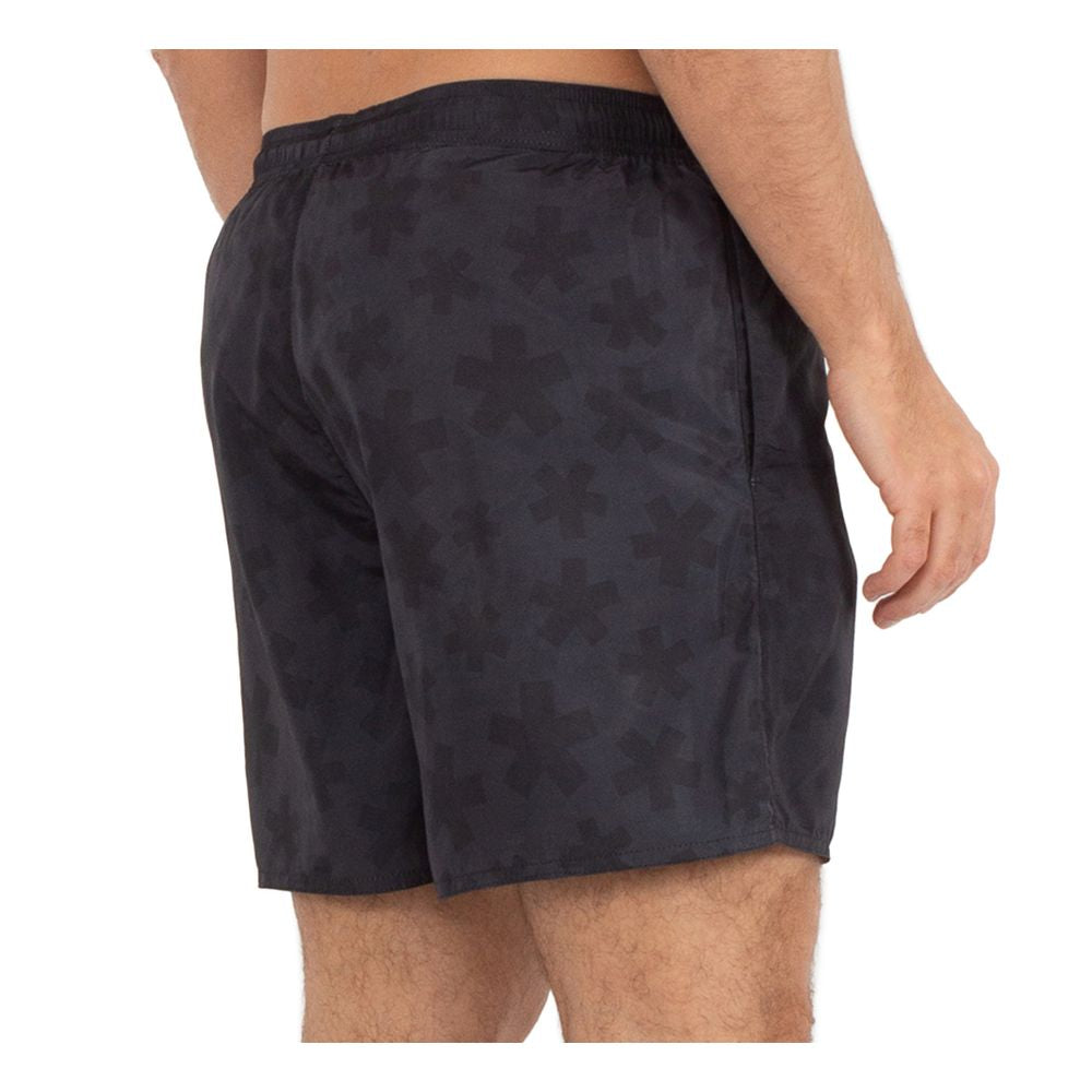 Black Polyester Men's Swimwear Shorts