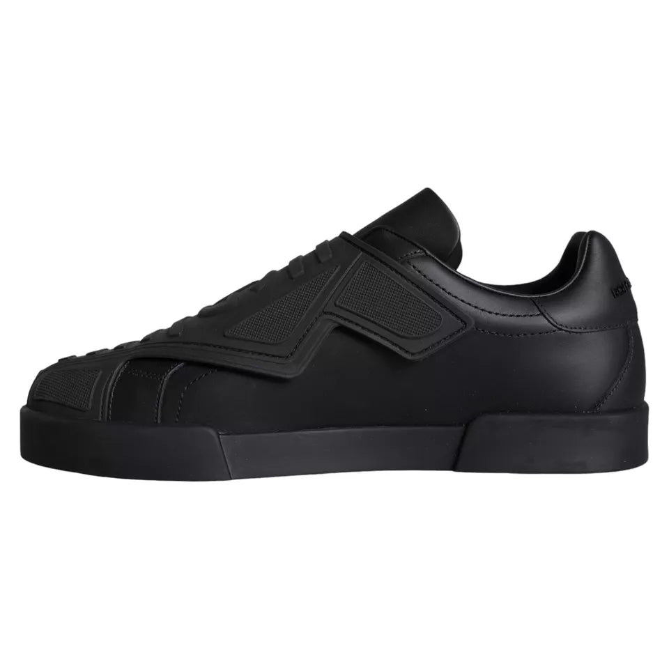 Black Lace Up Wave Low Top Sneakers Men Shoes