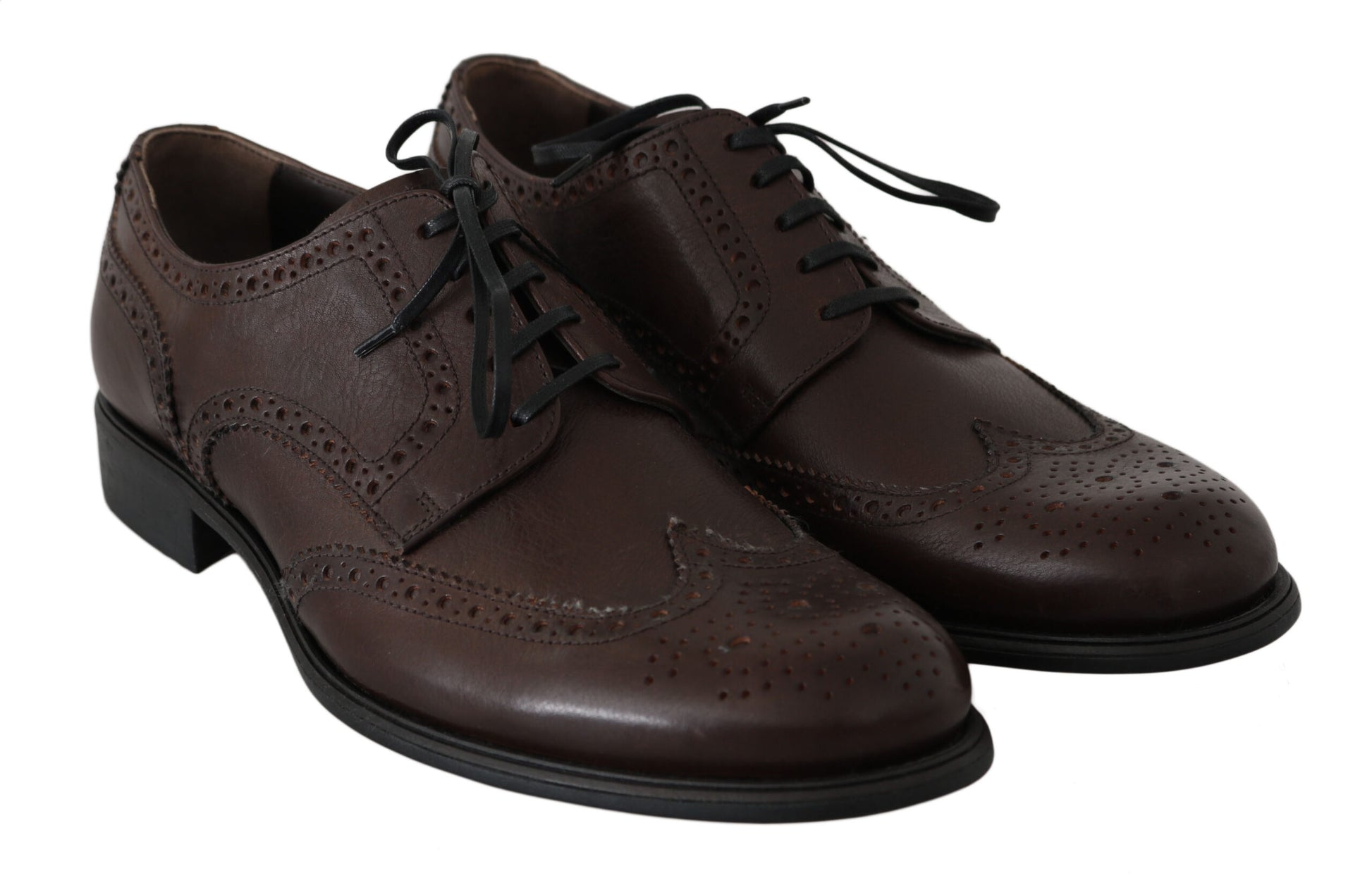 Elegant Brown Leather Derby Brogues