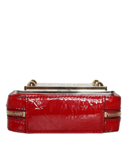 Red Leather Logo Plaque Waist Fanny Pack Women Bag